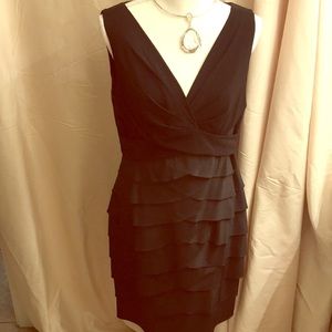 Adrianna Papell Black Tiered dress